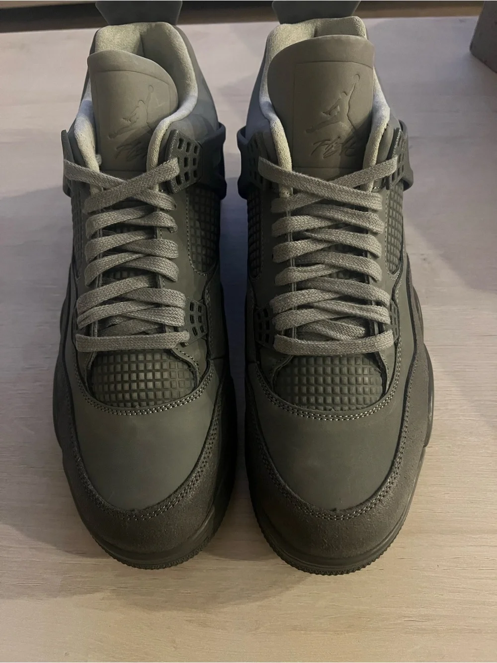 Jordan Air Jordan 4 Gray Mid Top Lace-Up Men's Basketball Sneakers Mens size 12